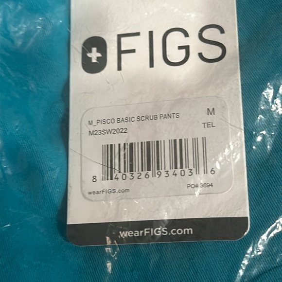 FIGS Men's Pisco™  NWT Basic Scrub Pants Teal medium regular - Picture 5 of 5